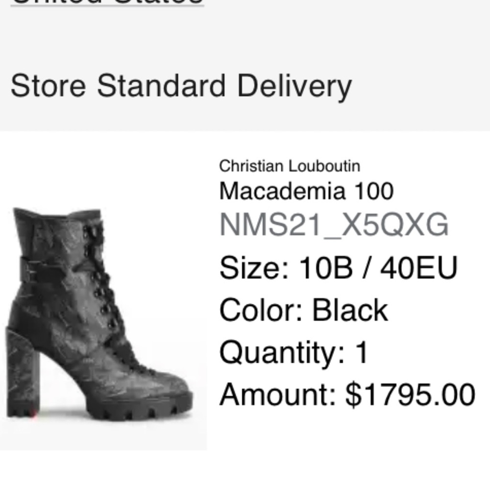 Christian Louboutin Black Heeled Boots